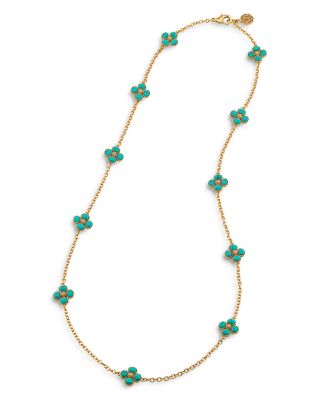 Berry Clover Mother of Pearl Double Sided Necklace, 28"