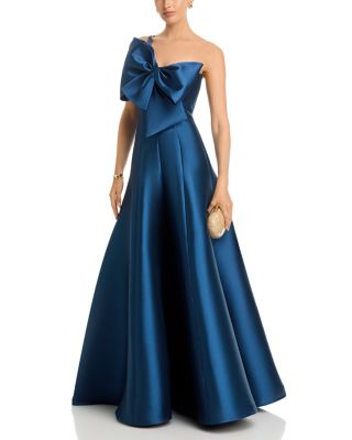 Mikado Double Strap Bow Gown