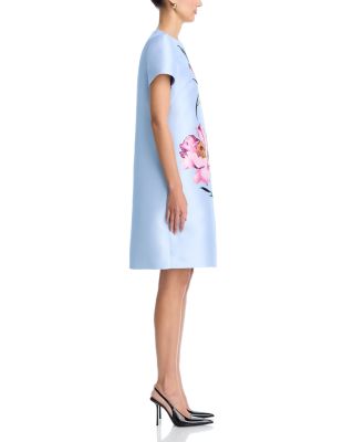 Faille Placement Floral Dress