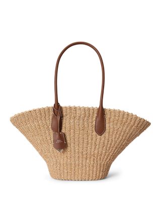 Bellport Raffia Basket Tote