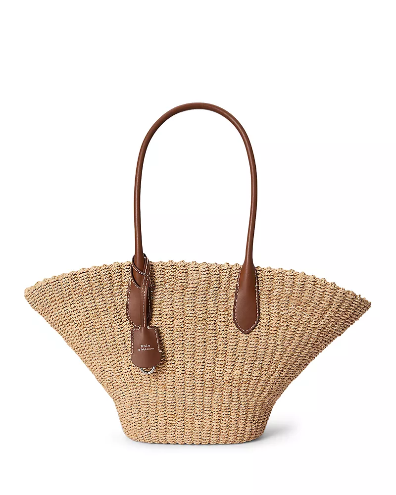 Polo Ralph Lauren Bellport Raffia Basket Tote