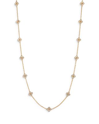 Berry Clover Mother of Pearl Double Sided Long Necklace, 34"