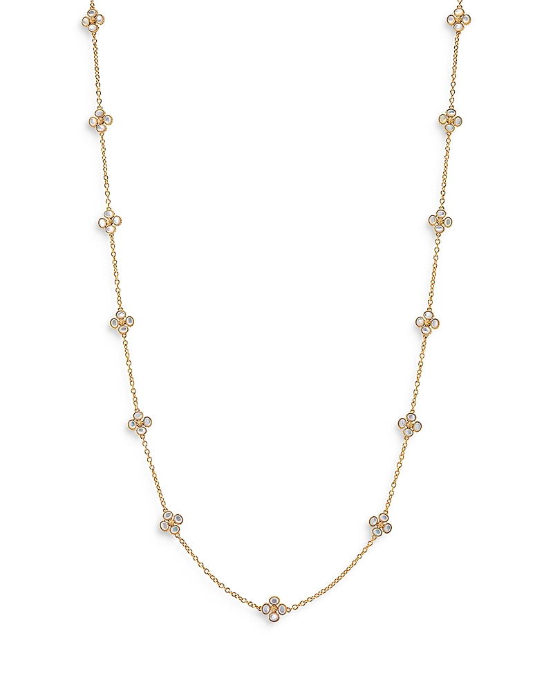 Capucine De Wulf Berry Clover Mother of Pearl Double Sided Long Necklace, 34