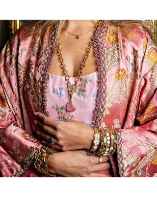 Love Pink Jade Heart Charm 