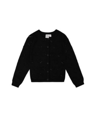 Girls' Pointelle Knit Long Sleeve Cardigan - Baby