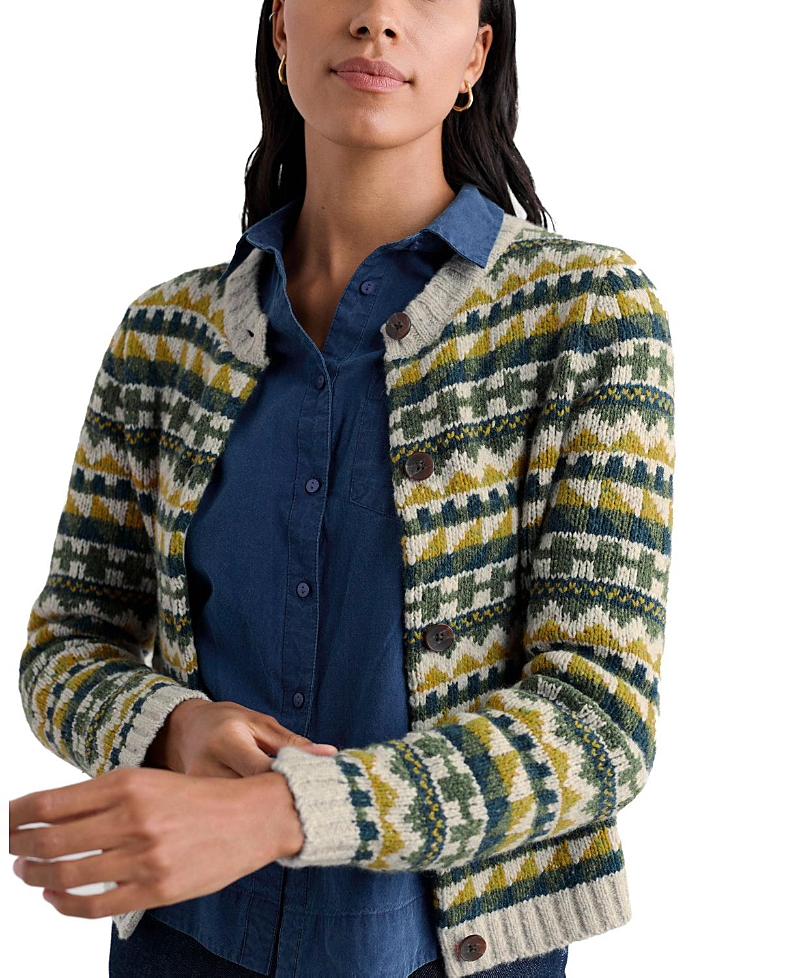 Seasalt Cornwall Women's Dawson Pick Cardigan Fairisle Merino