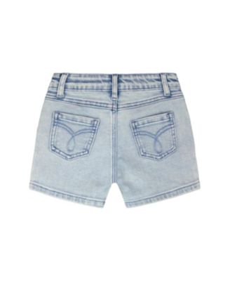 Girls' Embroidered Daisies Denim Shorts - Big Kid