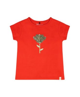 Girls' Organic Cotton Jersey Short Sleeve Flower T-Shirt - Big Kid