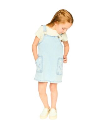  Girls' Sleeveless Denim Overall Dress - Big Kid