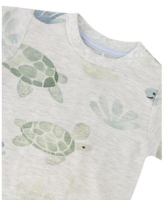 Boys' Jersey T-Shirt and Organic Cotton Turtle Print Jersey Shorts Set - Baby