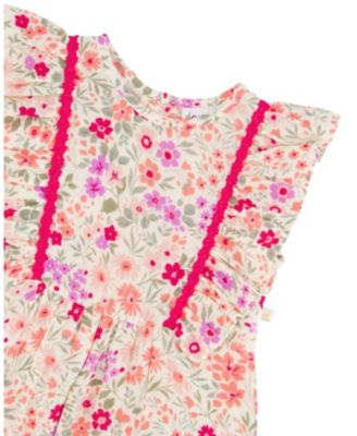 Girls' Sleeveless Muslin Flowers Jumpsuit - Little Kid