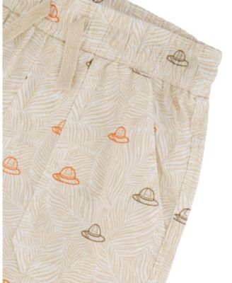 Boys' Elastic Waist Safari Print Poplin Shorts - Baby