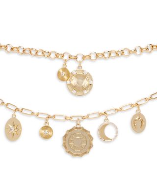 Susana Cubic Zirconia Double Row Charm Belt 