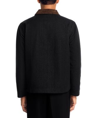 Printed Suede Collar Jacket