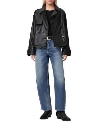 Reya Cropped Leather Jacket
