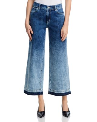 Rafaella High Rise Ankle Wide Leg Jeans in Gradient