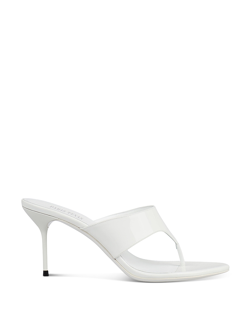 Paris Texas Women's Lidia 70 Thong Mules In White