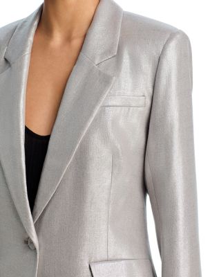 Metallic Linen Blend Blazer - Exclusive