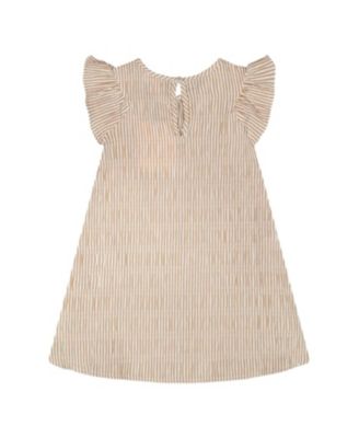  Girls' Short Sleeve Striped Flared Dress - Big Kid