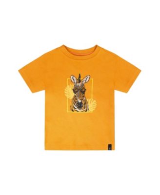 Boys' Organic Cotton Zebra Print Short Sleeve T-Shirt - Baby