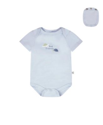 Boys' 3 Pack Evolutive Organic Cotton Jersey Turtle Print Onesies - Baby