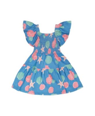  Girls' Short Sleeve Crinkle Jersey Shell Dress - Little Kid