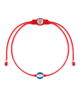 Super Guardian Navy Enamel Evil Eye Drawstring Bracelet