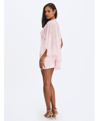 Umeko Asymmetrical Cape Mini Dress