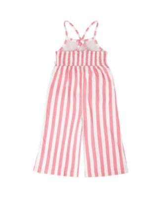 Girls' Crinkle Jersey Stripes Jumpsuit - Little Kid
