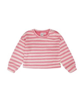 Girls' Long Sleeve Cropped Striped Sweater - Big Kid