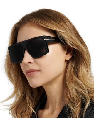 Rectangular Flat Top Sunglasses, 59mm