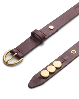 Luna Women's Disc Detail Leather Belt 