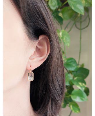 18K Yellow Gold Diamond Ten Fourteen Petite Earrings