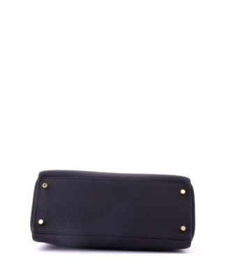 Kelly 28 Handbag Black Togo with Gold Hardware