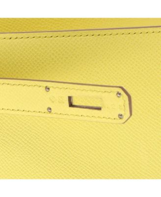 Kelly 32 Handbag Yellow Epsom with Palladium Hardware