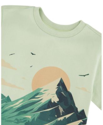 Boys' Organic Cotton Jersey Mountain T-Shirt - Little Kid