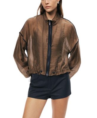Sheer Zip-Front Jacket
