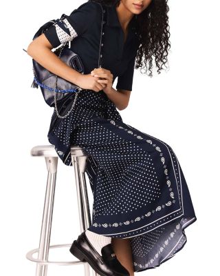 Patterned Mixed Media Dress