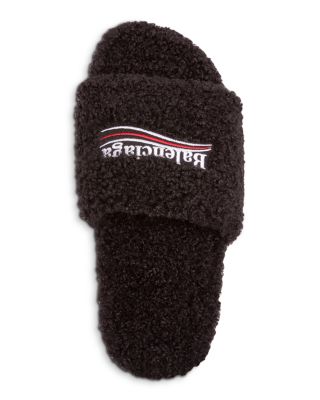 Men's Faux Fur Slide Sandals