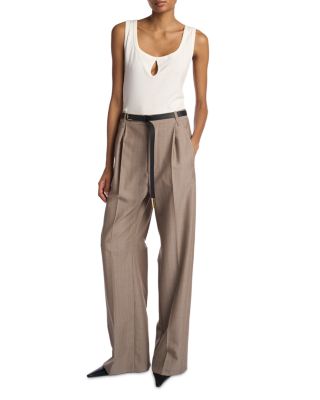 Pleated Wool Trousers