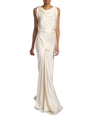 Asymmetric Drape Gown