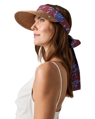 Kira Tie Band Raffia Visor