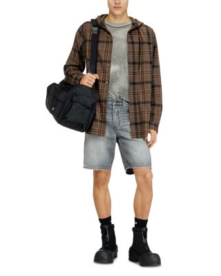 Regular Fit Whiskered Jean Shorts