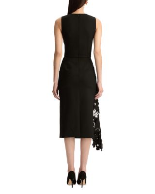 Sleeveless Lace Waist Detail Cocktail Dress