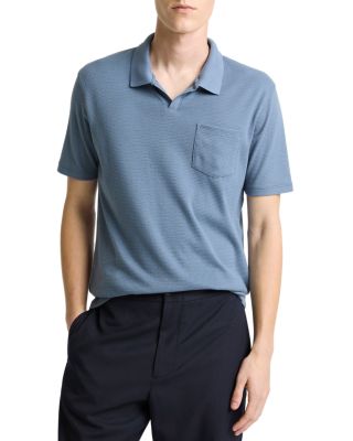 Mesh Knit Johnny Collar Polo Shirt