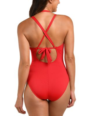 Ruched Cutout One Piece Swimsuit