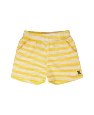 Girls' Elastic Waist Scoop Pockets Striped Shorts - Little Kid