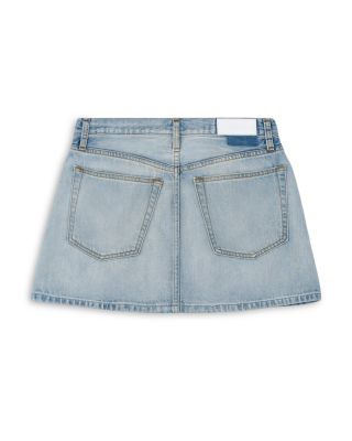 West Zip Jean Skirt in Solana Blue