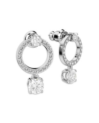 Constella Crystal & Cubic Zirconia Open Drop Earrings