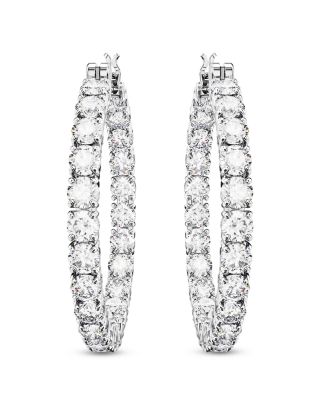 Matrix Cubic Zirconia Hoop Earrings